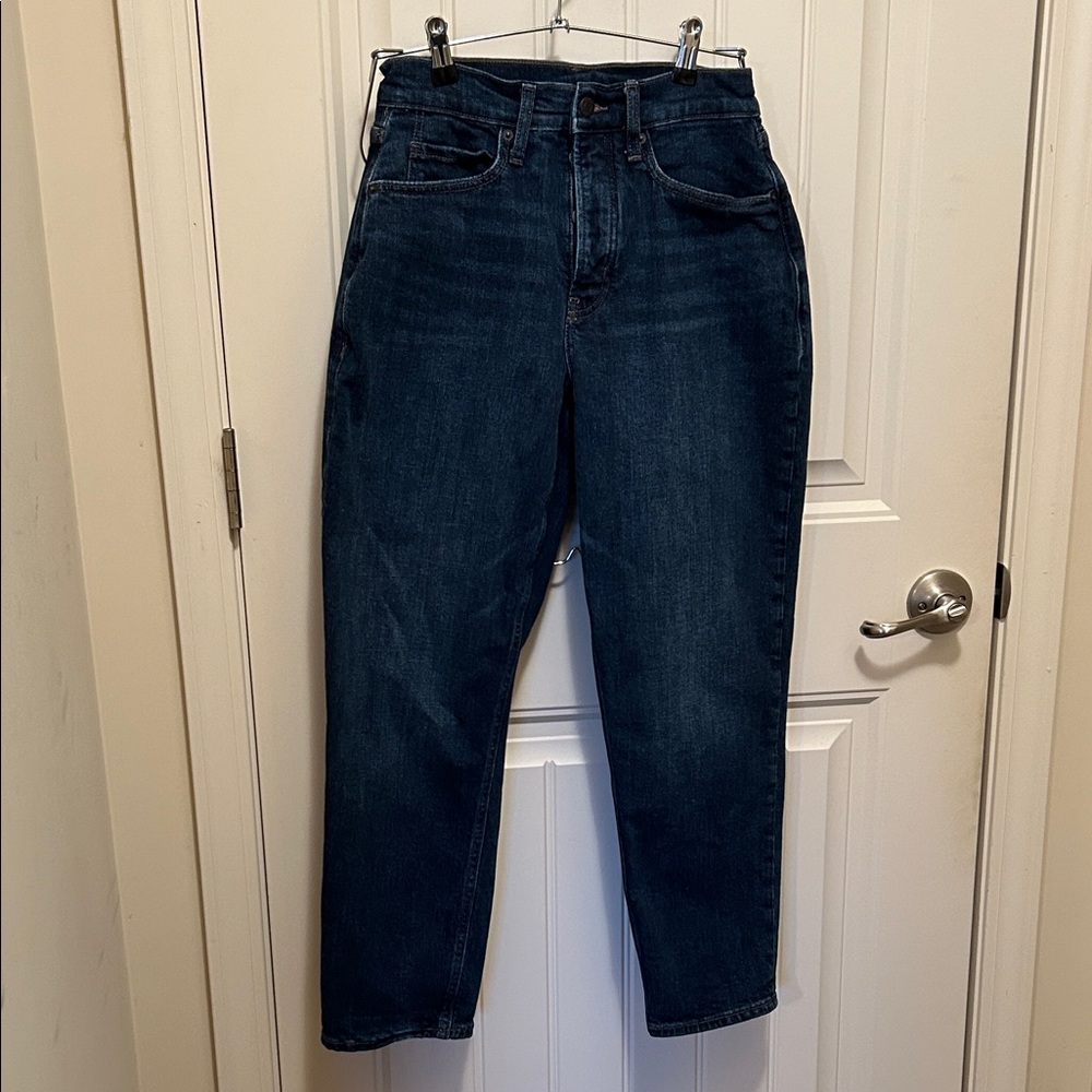 Old Navy Dark Blue Straight Leg Curvy Jeans Size 4